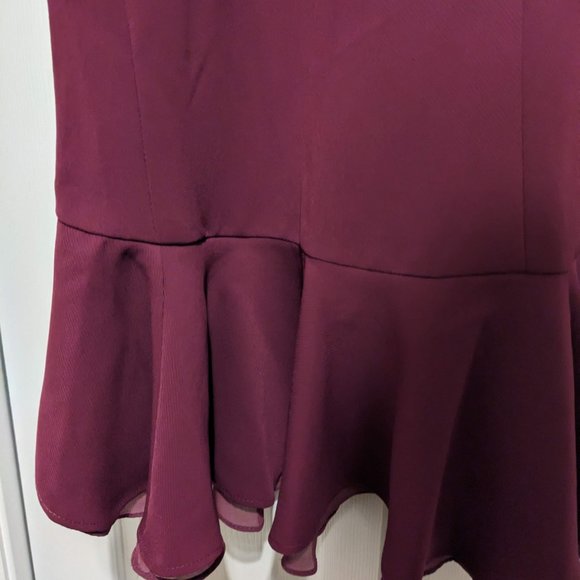 Carmen Marc Valvo Infusion burgundy dress- size 6 - Picture 7 of 9